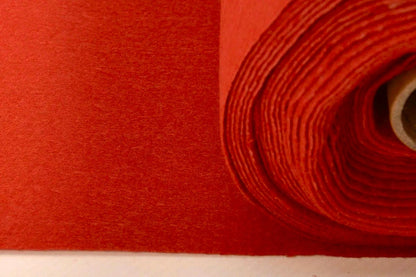 Felt fabric in rolls, soft, 1mm - bright red 220 g/m²
