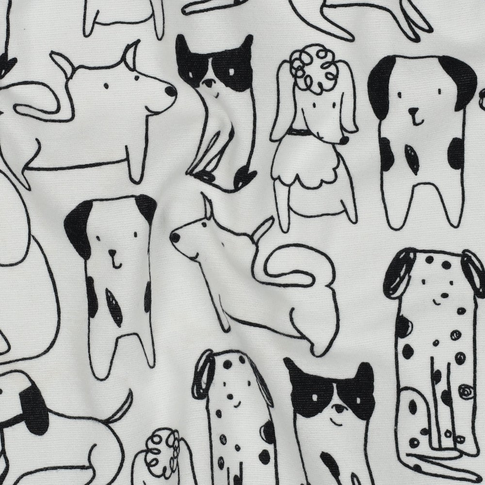 Attēls ar Flanelis - suņi 165 g/m² – pieejams Šarlotes audumi