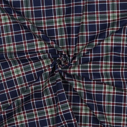 Image de flanelle verte à carreaux bleus 165 g/m² – disponible chez Šarlotes audumi