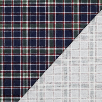 Image de flanelle à carreaux verts et bleus 165 g/m² – disponible chez Šarlotes audumi