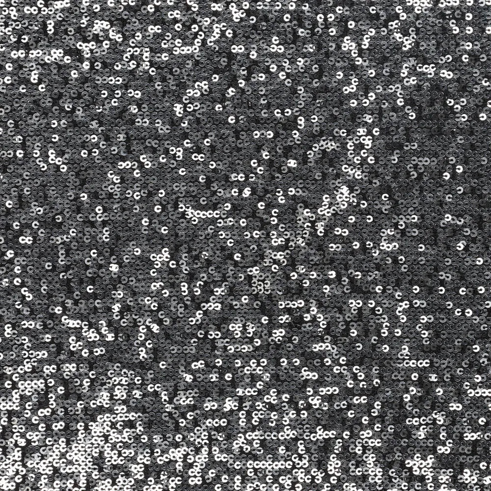 Attēls ar Fliteru audums - melns sudrabs 285 g/m² – pieejams Šarlotes audumi