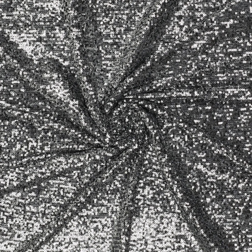 Attēls ar Fliteru audums - melns sudrabs 285 g/m² – pieejams Šarlotes audumi