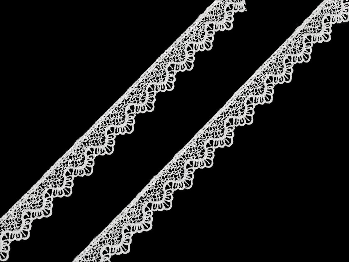 Pilt guipüürpitslindist, piimvalge – 11 mm / 15 mm – saadaval veebis Šarlotes audumi