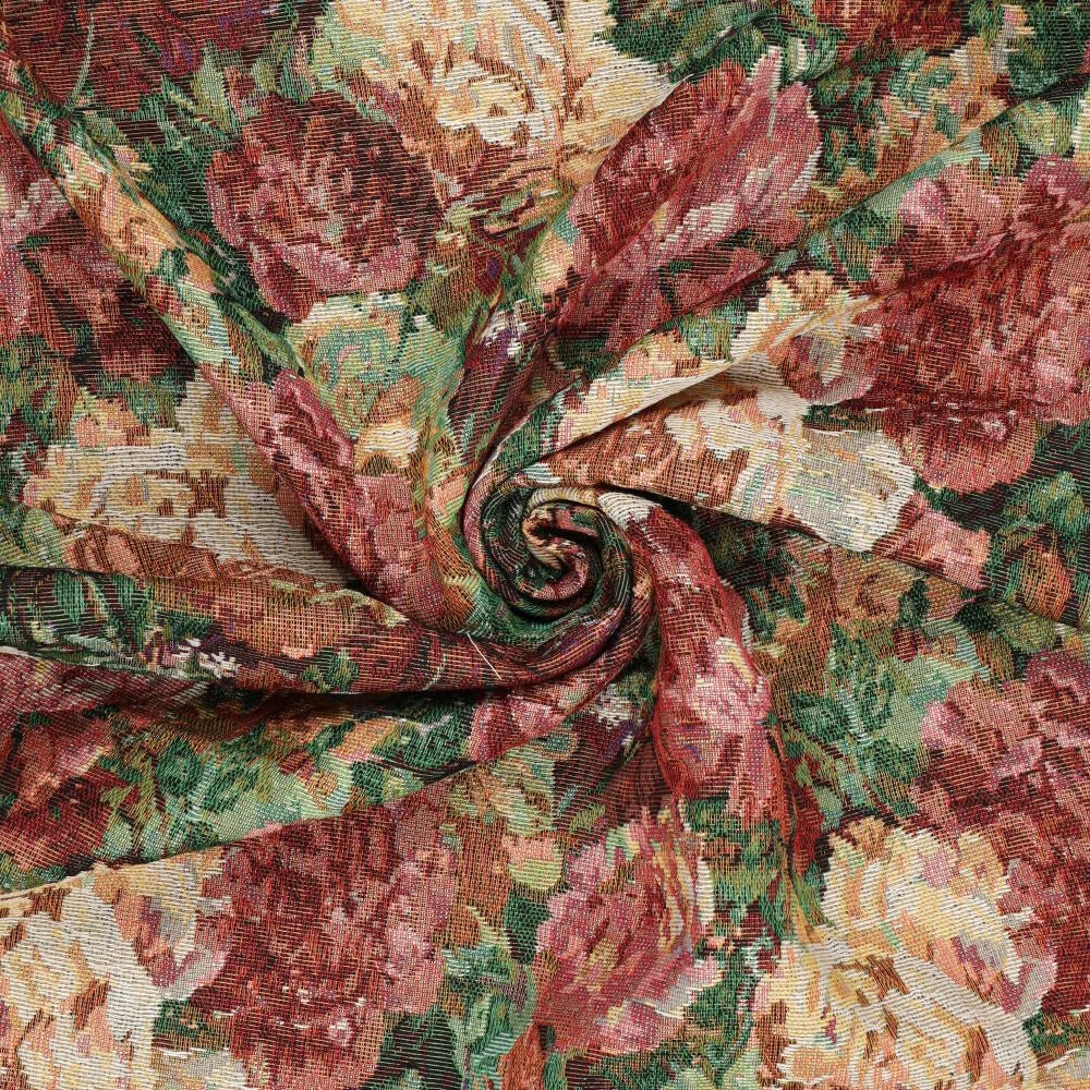 Attēls ar Gobelēns - puķes 350 g/m² – pieejams Šarlotes audumi