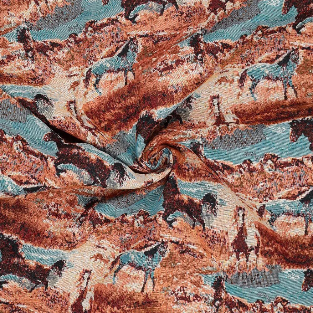 Attēls ar Gobelēns - zirgi 350 g/m² – pieejams Šarlotes audumi