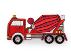 Red concrete mixer