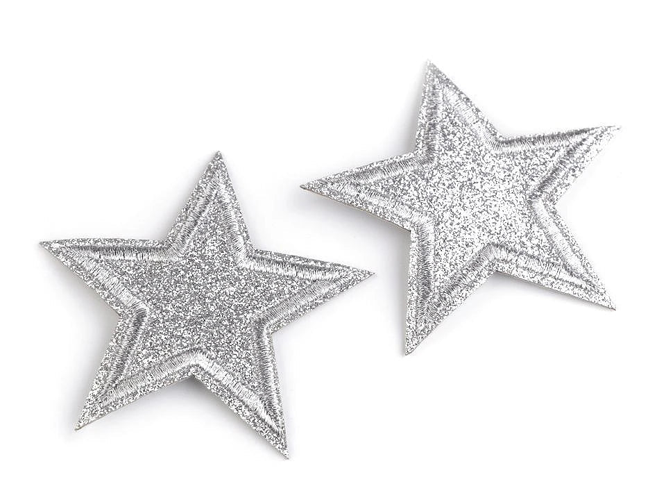 Attēls ar Ielāps uzgludināms zvaigznes| 2 gab. 65 - 70 mm | dažādi toņi – pieejams Šarlotes audumi