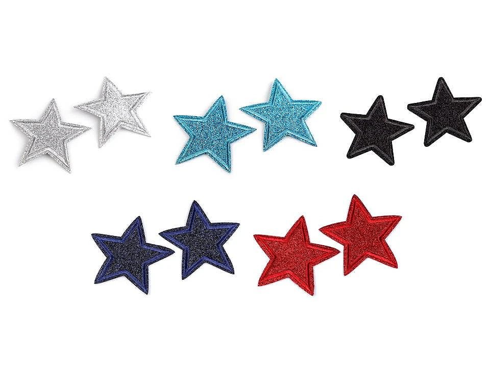 Attēls ar Ielāps uzgludināms zvaigznes| 2 gab. 65 - 70 mm | dažādi toņi – pieejams Šarlotes audumi