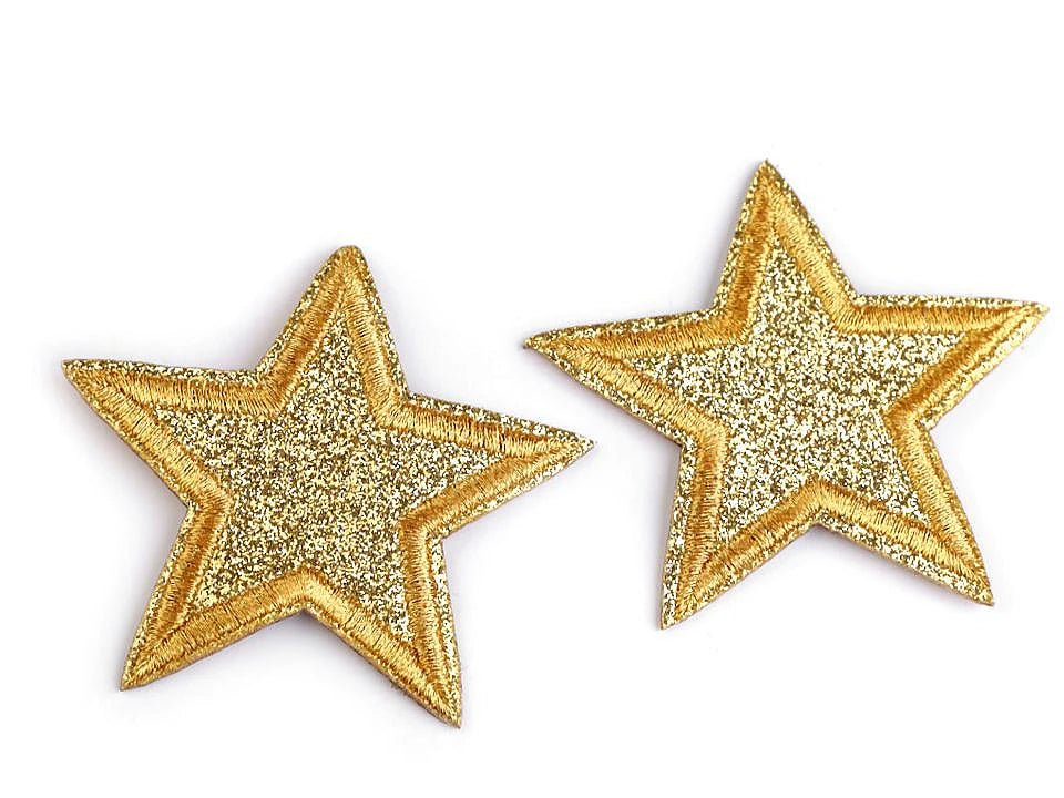 Attēls ar Ielāps uzgludināms zvaigznes| 2 gab. 65 - 70 mm | dažādi toņi – pieejams Šarlotes audumi