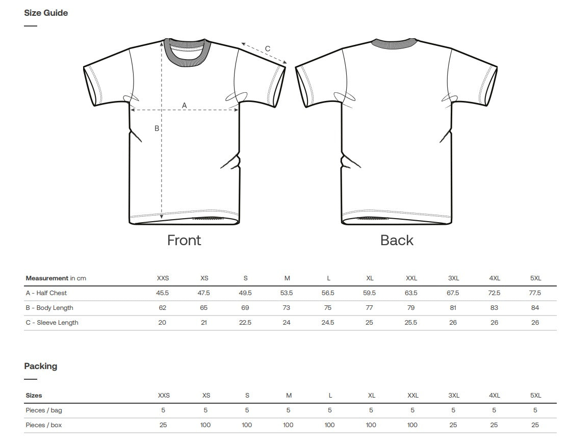 T-särk orgaanilisest puuvillast 180 g/m² - valgendamata