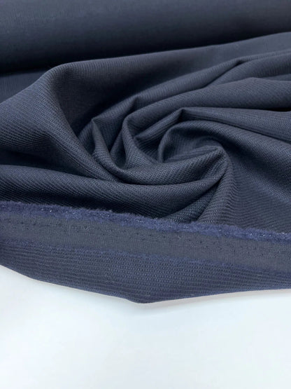Tissu de costume italien à armure gaufrée | 85% laine | 15% polyamide | 225 g/m² | 153 cm