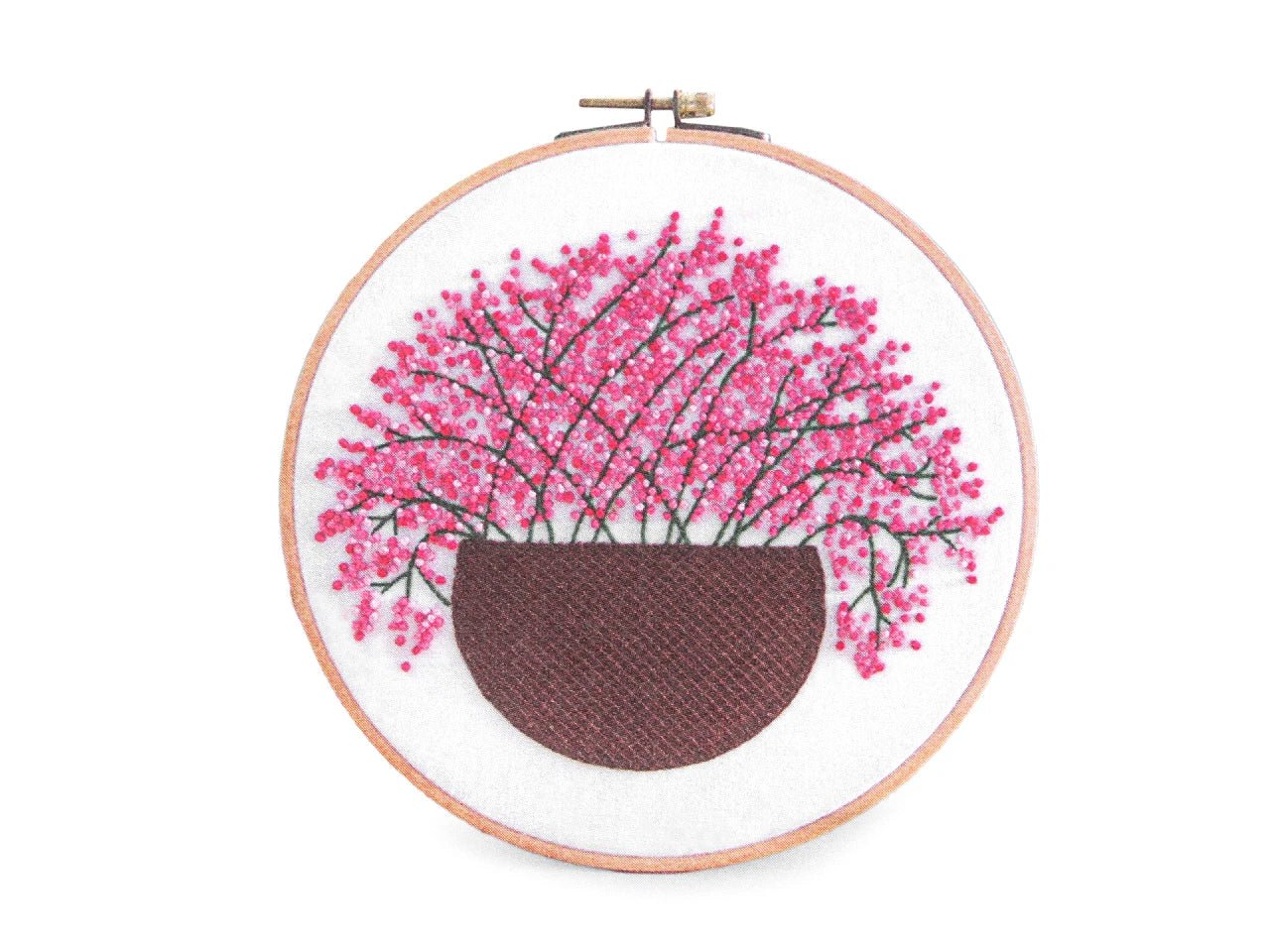 Attēls ar Izšūšanas dāvanu komplekts ar uzdrukātu motīvu – 15×20 cm - rozā – pieejams Šarlotes audumi