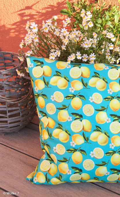 Image avec tissu canvas - citrons 200 g/m² – disponible chez Šarlotes audumi