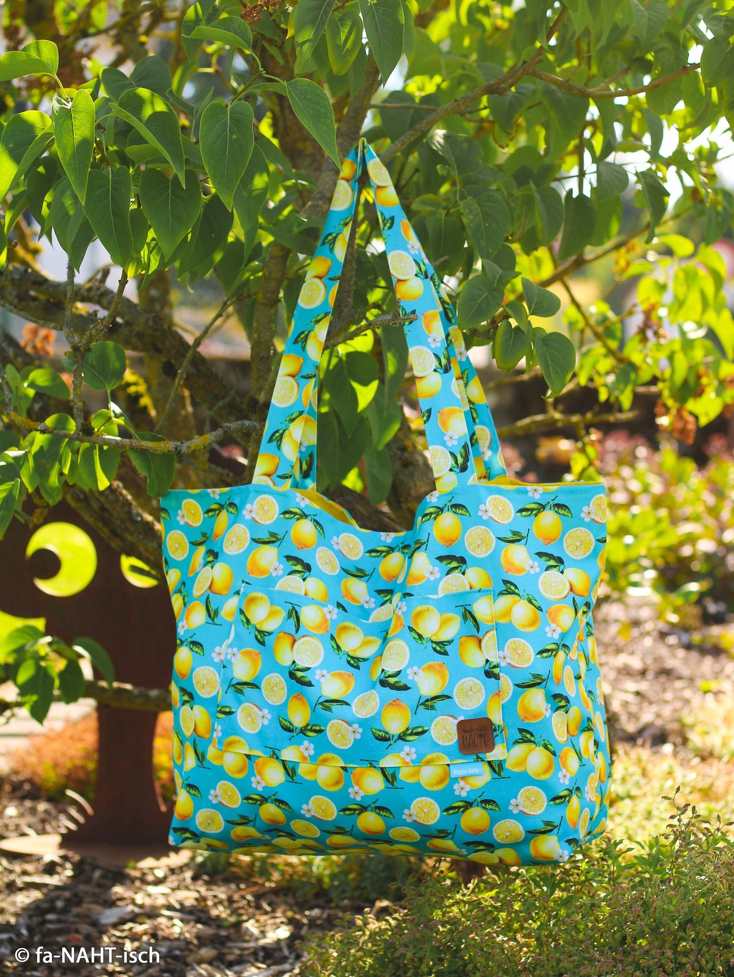 Attaque avec tissu canvas - citrons 200 g/m² – disponible chez Šarlotes audumi