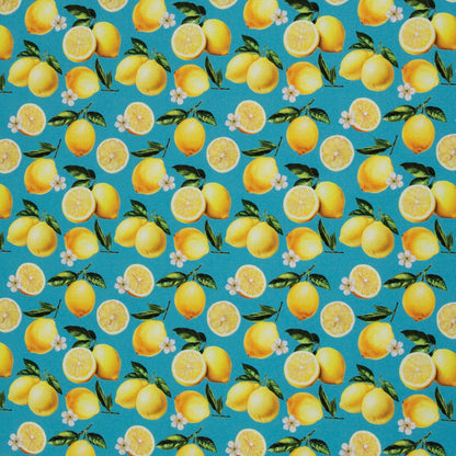 Image avec tissu en toile - citrons 200 g/m² – disponible chez Šarlotes audumi