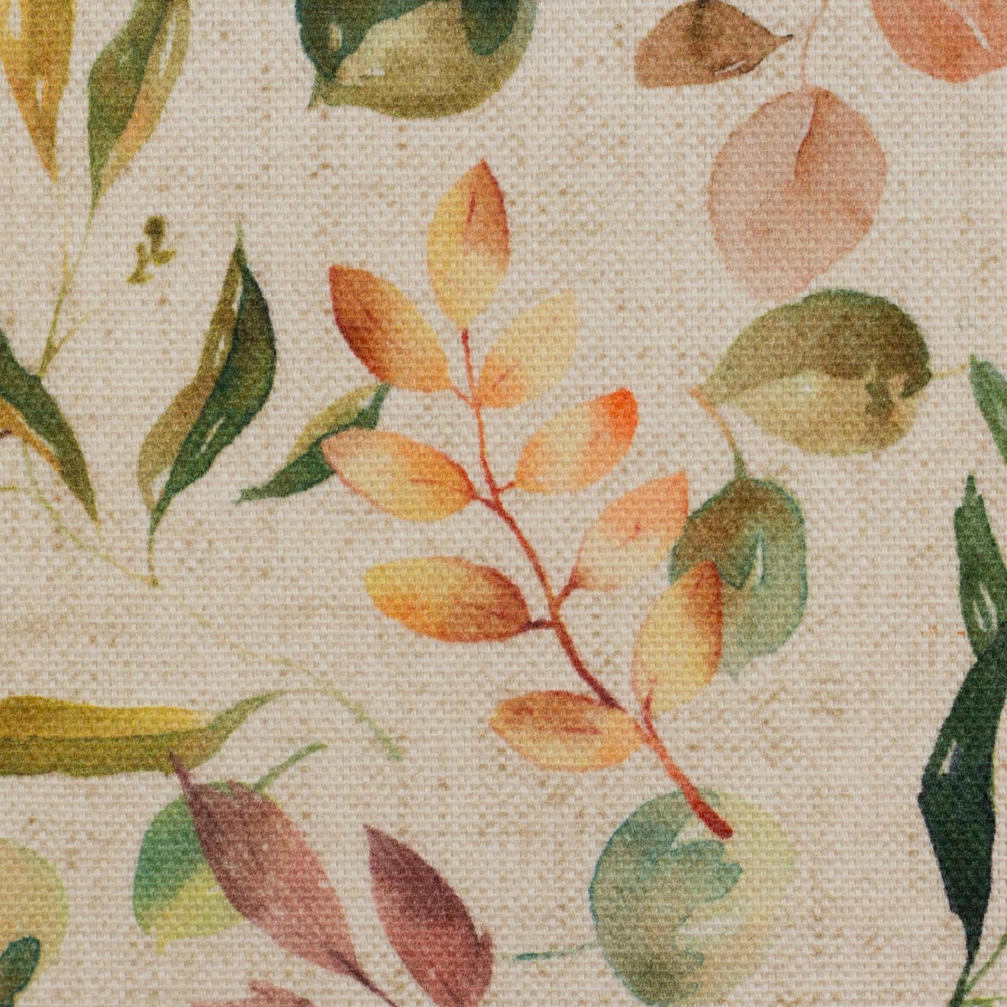 Image de tissu canvas - feuilles colorées 200 g/m² – disponible chez Šarlotes audumi