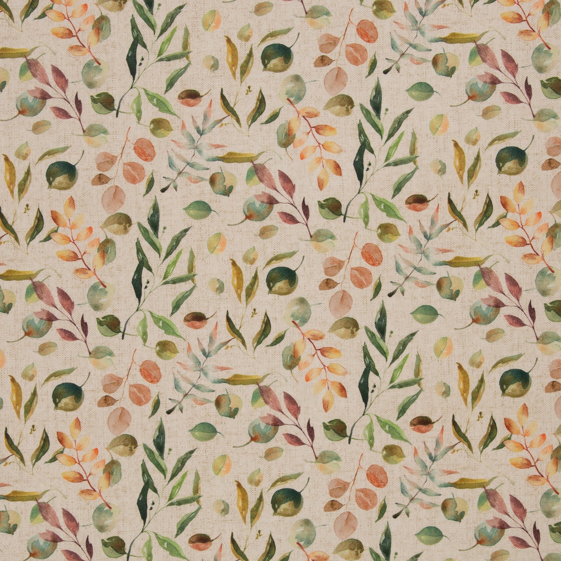 Image avec tissu canvas - feuilles colorées 200 g/m² – disponible chez Šarlotes audumi