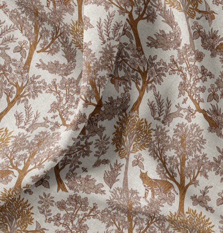 Attēls ar Kanvas audums - lūsis mežā 200 g/m² – pieejams Šarlotes audumi