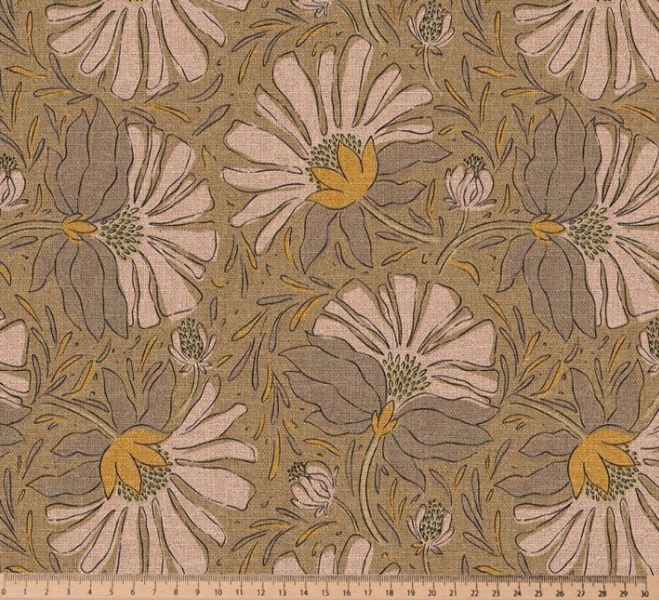 Attēls ar Kanvas audums - mierīgā ziedu pasaule 200 g/m² – pieejams Šarlotes audumi