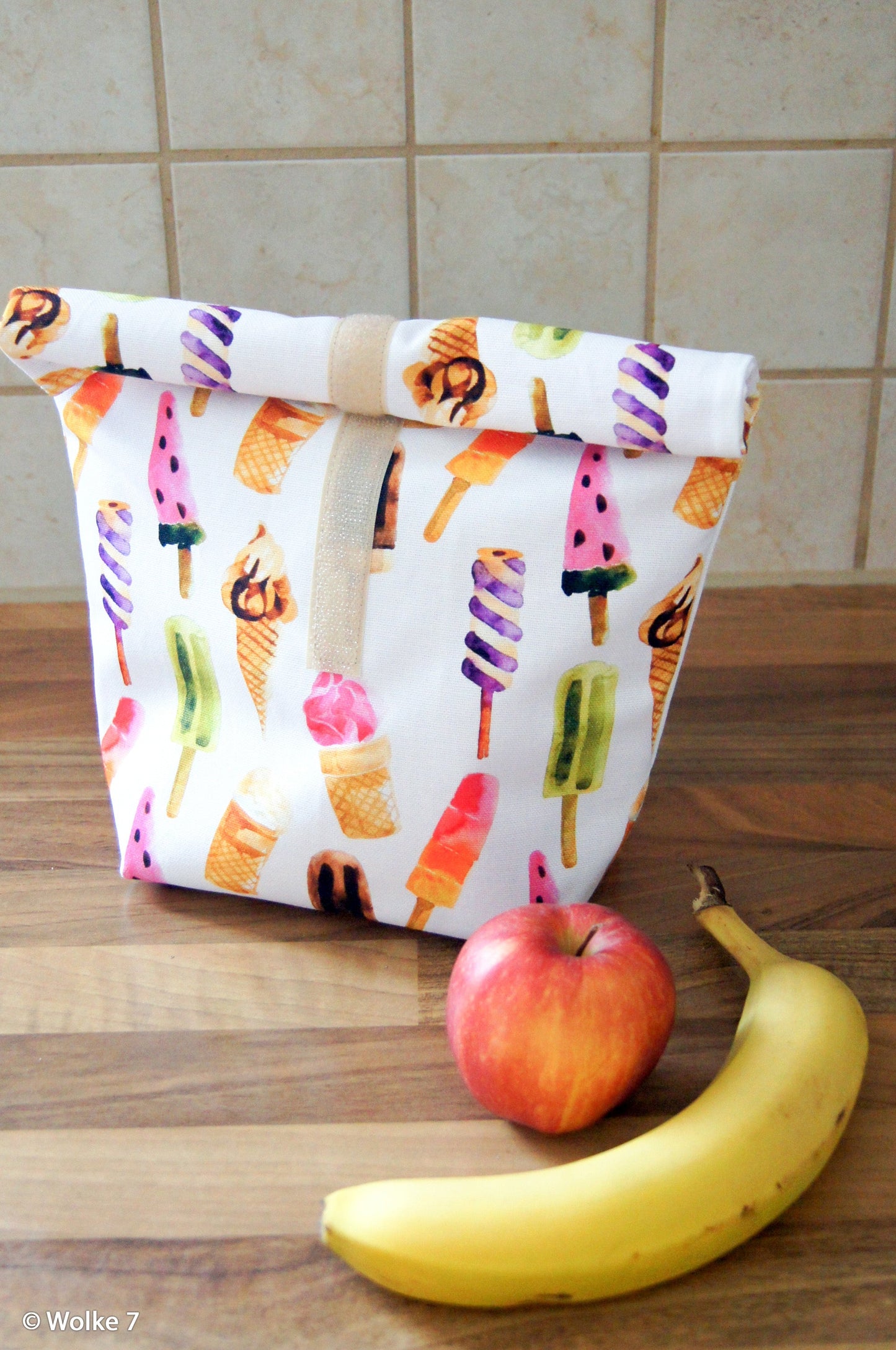 Attēls ar Kanvas audums - saldējumi 200 g/m² – pieejams Šarlotes audumi