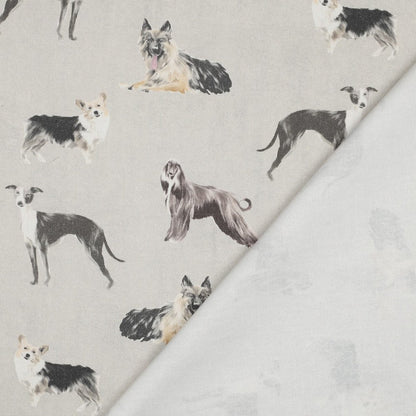 Tissu canvas - chiens 225 g/m²