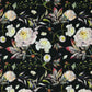 Kleitu audums ar elastānu - peonijas 80 g/m²