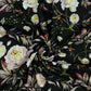 Kleitu audums ar elastānu - peonijas 80 g/m²