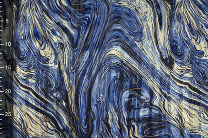 Image of dress fabric with a metallic effect - starry sky 110 g/m² – available at Šarlotes audumi