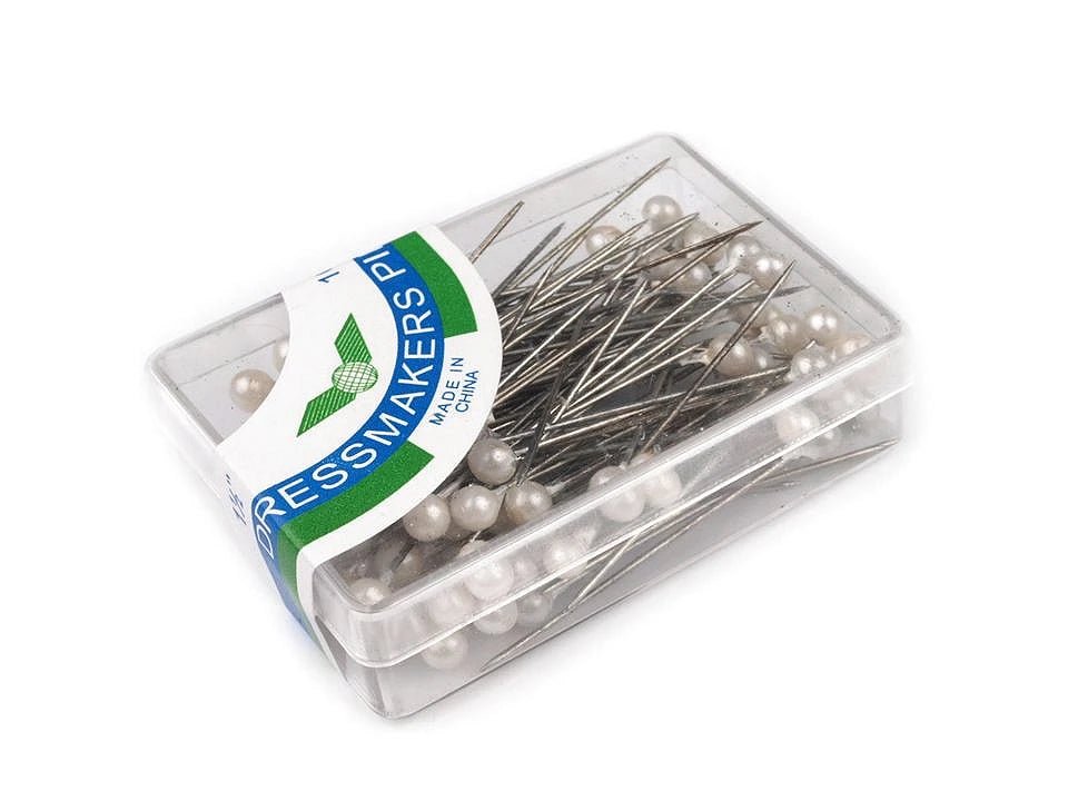 Attēls ar Kniepadatas ar pērļu galvu| garums 38 mm|100 gab. – pieejams Šarlotes audumi