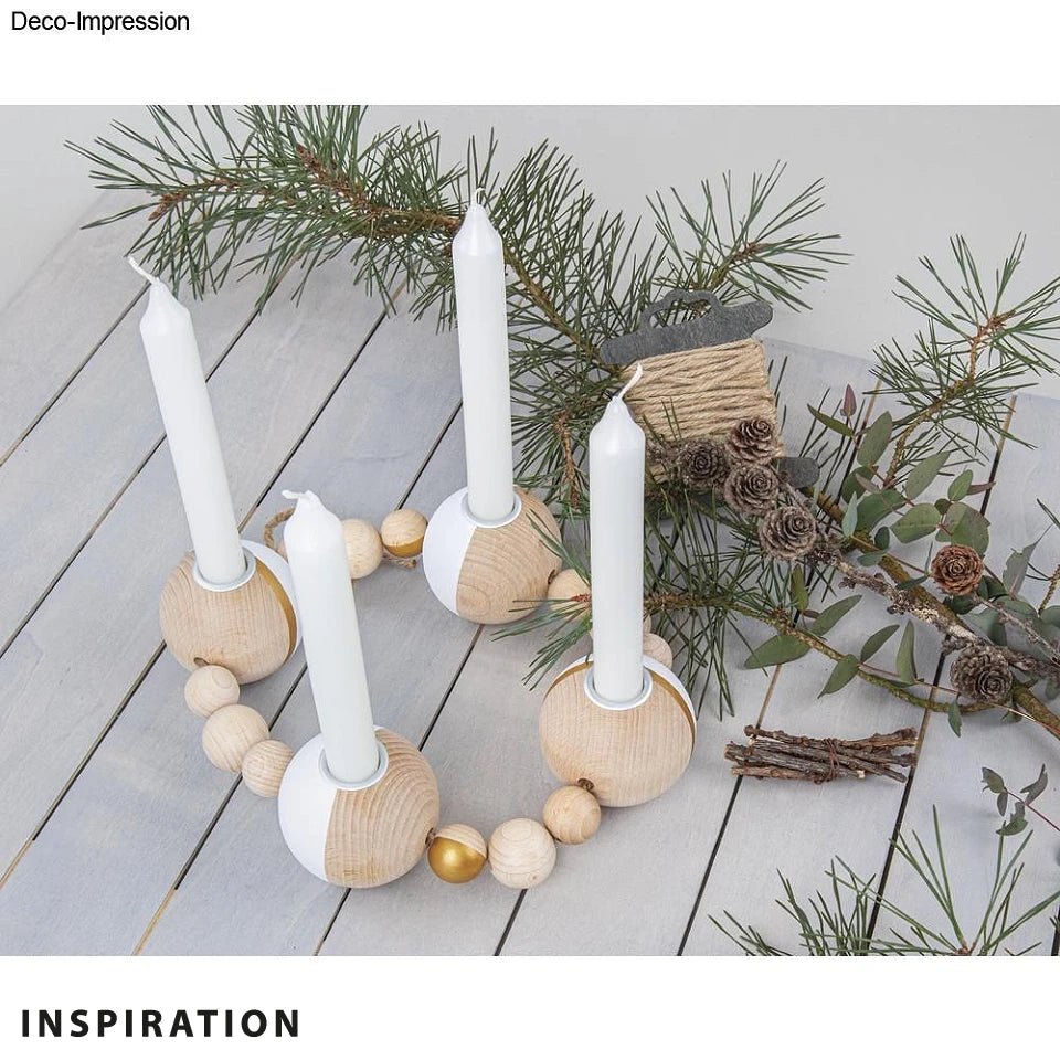 Attēls ar Koka pērlītes Ø18 mm | Dabīgs, neapstrādāts koks – pieejams Šarlotes audumi