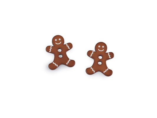 Attēls ar Koka pogas 16 mmx20 mm - piparkūku vīriņš – pieejams Šarlotes audumi