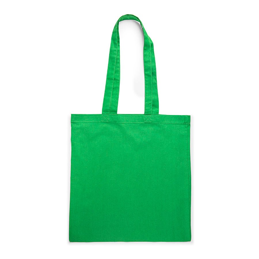 Attēls ar Kokvilnas auduma maisiņš ar garajiem rokturiem 38 x 42 cm 140 g/m² - gaiši zaļa – pieejams Šarlotes audumi