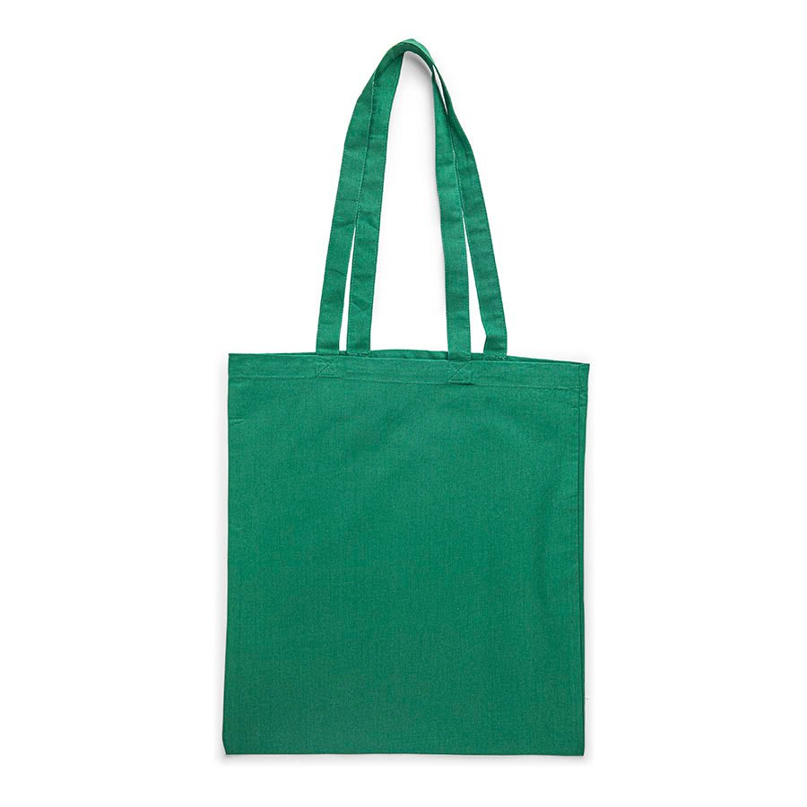 Attēls ar Kokvilnas auduma maisiņš ar garajiem rokturiem 38 x 42 cm 140 g/m² - zaļš – pieejams Šarlotes audumi