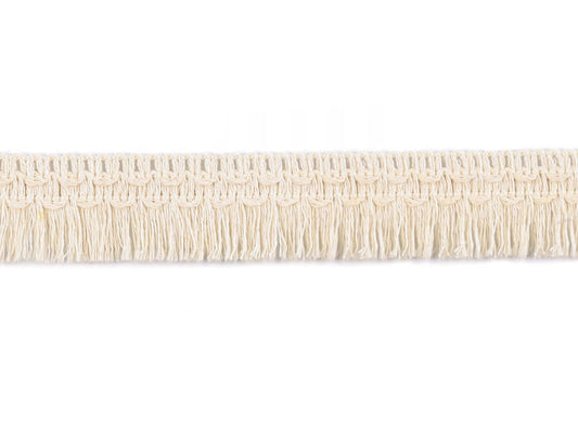 Cotton fringe 25 mm - beige – available at Šarlotes audumi