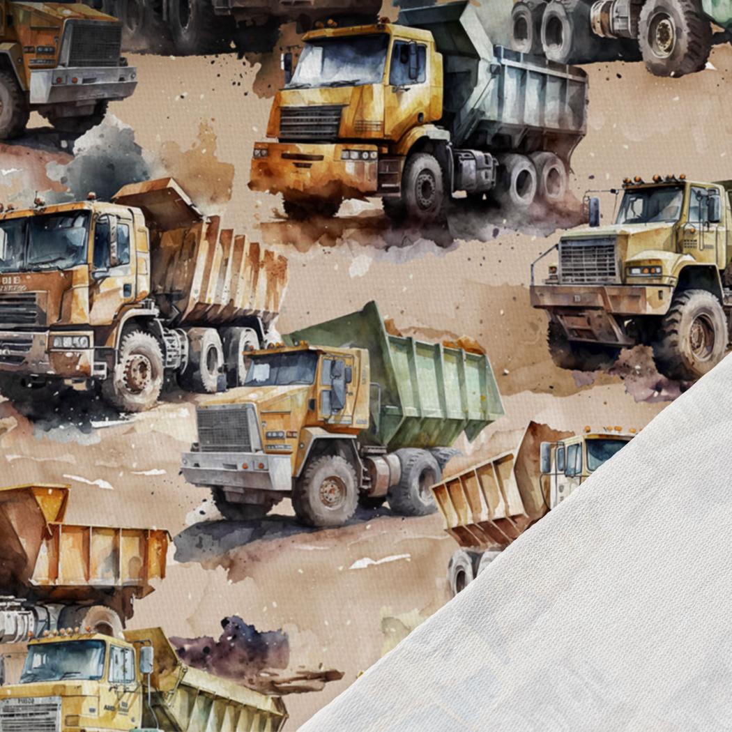 Attēls ar Kokvilnas cilpiņtrikotāža - jaudīgie pašizgāzēji akmeņlauztuvēs 250 g/m² | Dizains - 01 – pieejams Šarlotes audumi