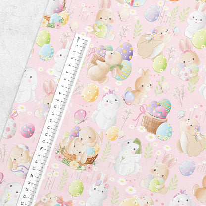Jersey éponge en coton - lapin de Pâques 260 g/m²