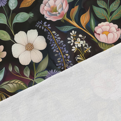Image en maille bouclette en coton - Prairie mystérieuse 250 g/m² – disponible chez Charlotte