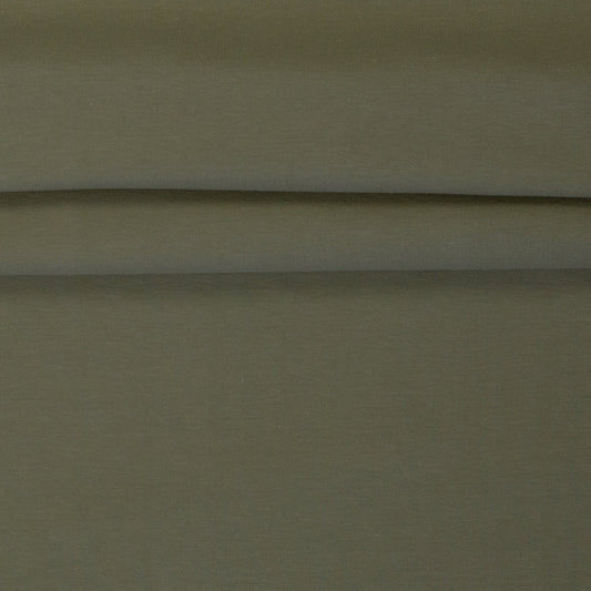 Pilt: puuvillane silmustrikotaaž-oliivroheline 230 g/m² – saadaval veebis Šarlotes audumi