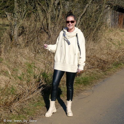 Maille bouclette en coton - blanc lait 240 g/m²