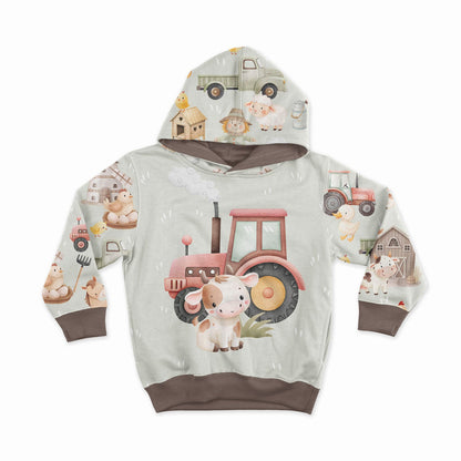 Image of cotton loopback knit - colorful farm life 250 g/m² | Design - 04 – available at Šarlotes audumi
