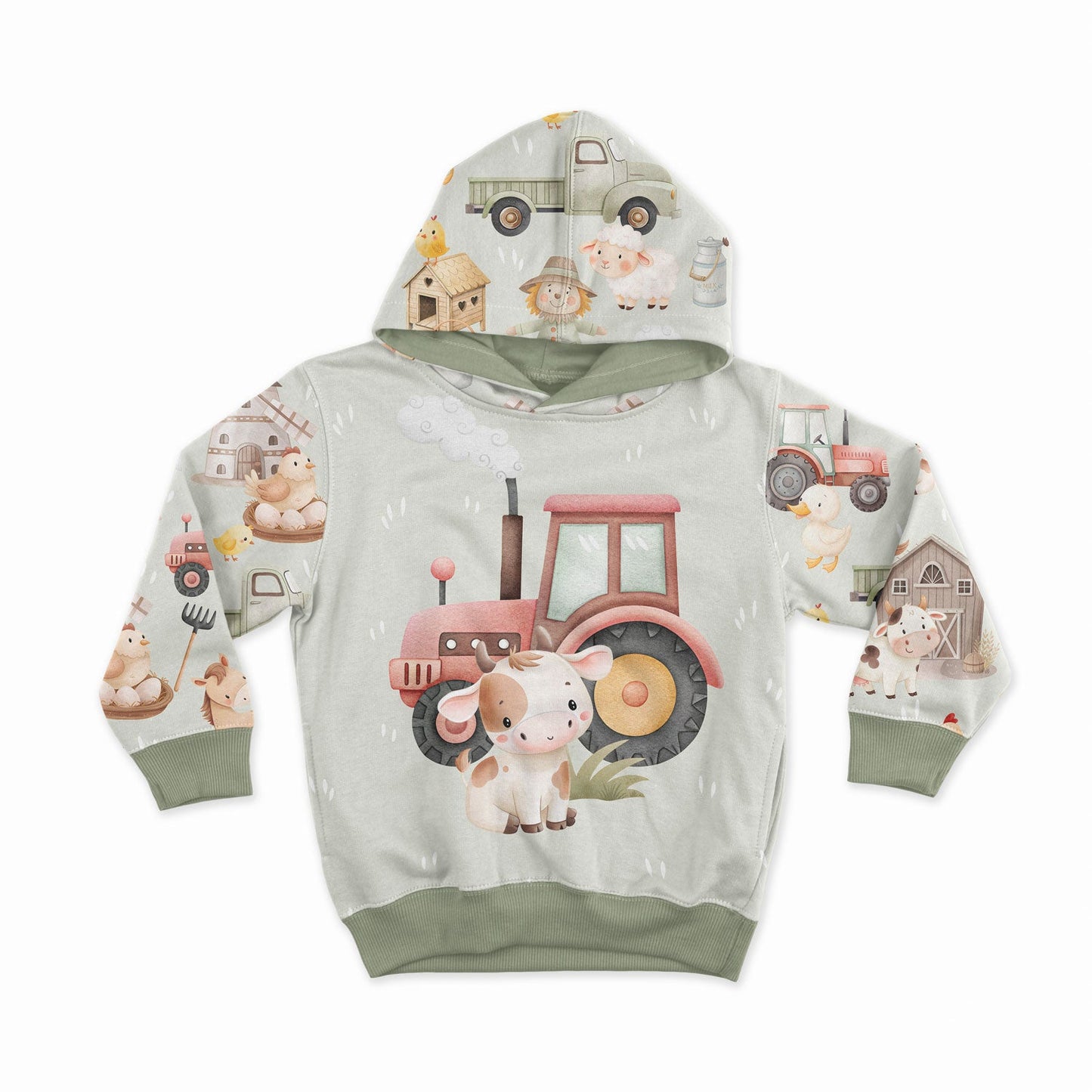 Attēls ar Kokvilnas cilpiņtrikotāža - raibā fermas dzīve 250 g/m² | Dizains - 04 – pieejams Šarlotes audumi