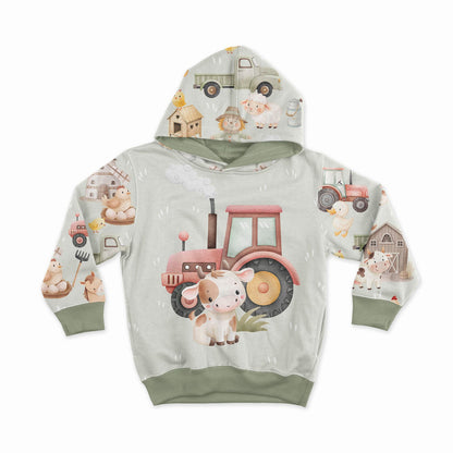 Image of cotton loopback knit - colorful farm life 250 g/m² | Design - 04 – available at Šarlotes audumi