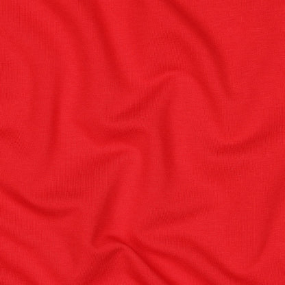 Puuvillane aasaline trikookangas - punane 235 g/m² (GOTSi sertif.)