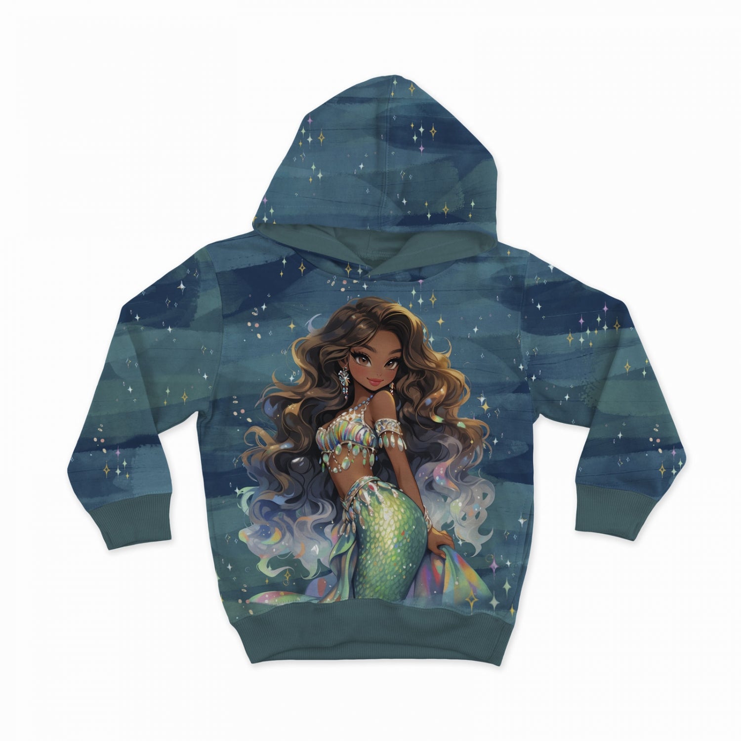 Attēls ar Kokvilnas cilpiņtrikotāža - zilās nakšņotās debesis 250 g/m² – pieejams Šarlotes audumi