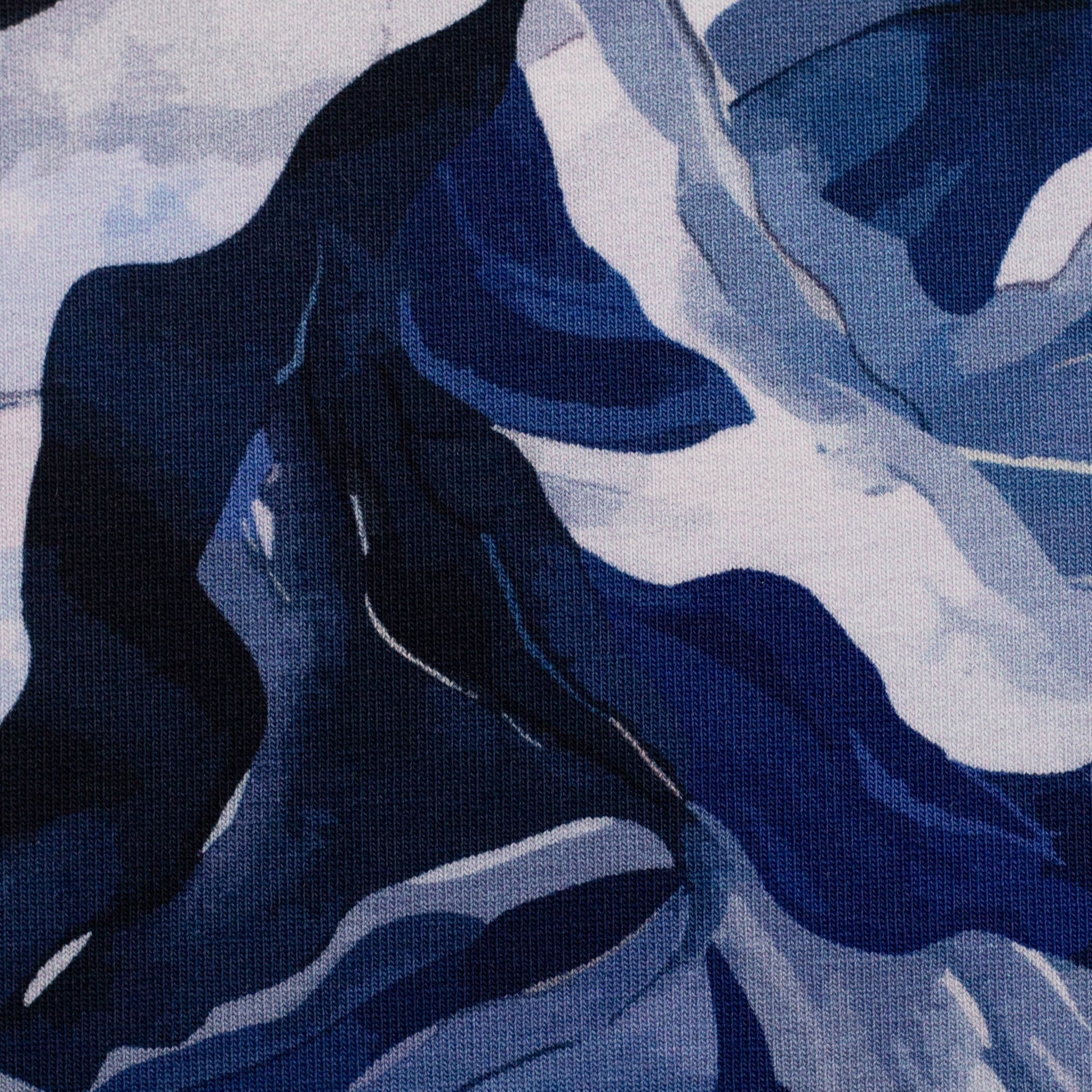 Attēls ar Kokvilnas cilpiņtrikotāža - zilo viļņu deja 245 g/m² – pieejams Šarlotes audumi