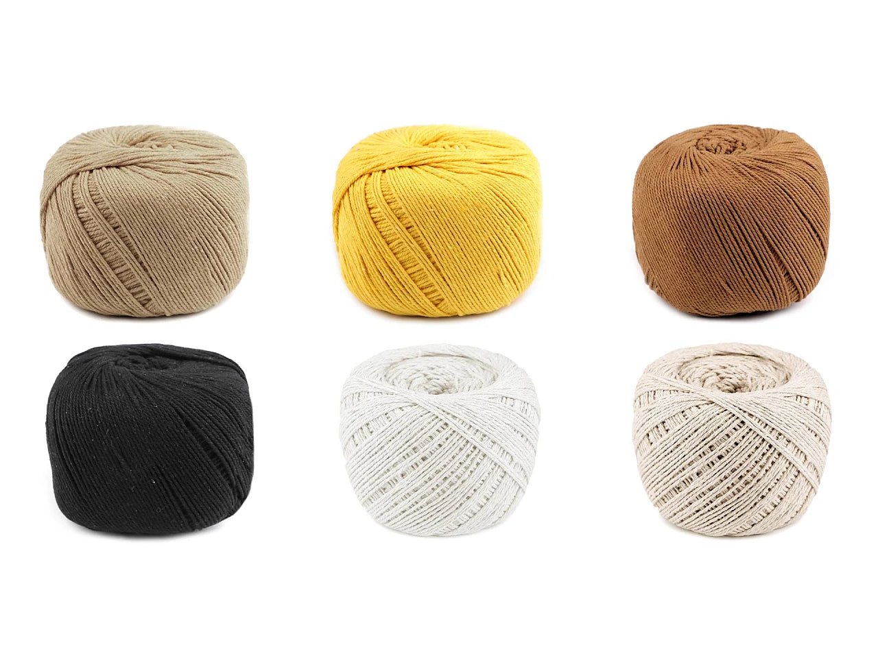 Attēls ar Kokvilnas makramē(macrame) aukla 2–2,5 mm|dažādu toņu – pieejams Šarlotes audumi