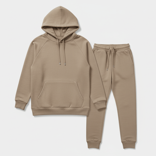 Attēls ar Kokvilnas siltināta trikotāža - bēša 285 g/m² – pieejams Šarlotes audumi