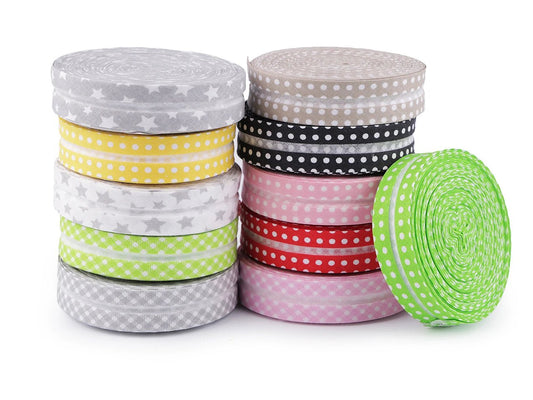 Cotton twill tape with print 20 mm – available online at Charlotte's Fabrics
