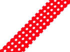 Red with white polka dots