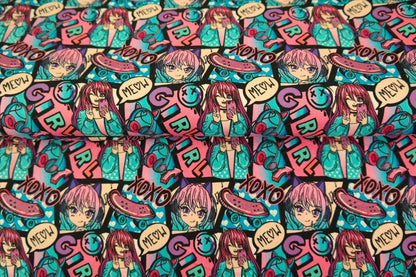 Puuvillane trikotaaž - anime 210 g/m²